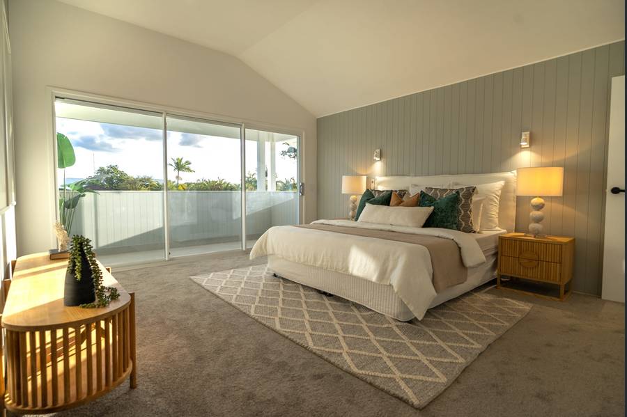 Custom home bedroom